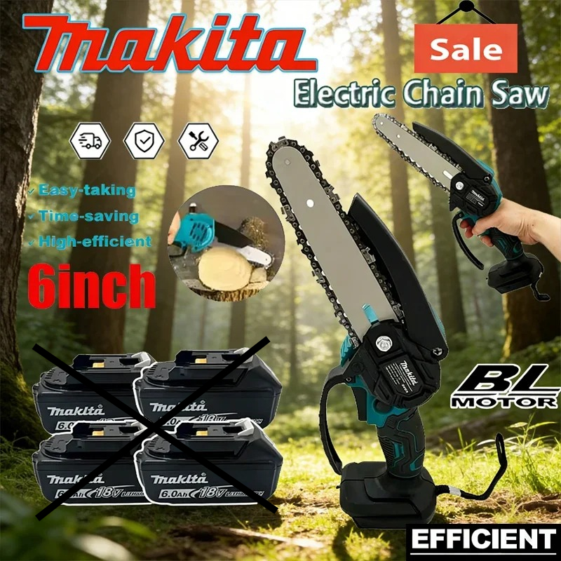 Power Tools Garden - Makita 6 Inch Chain Saw 18V