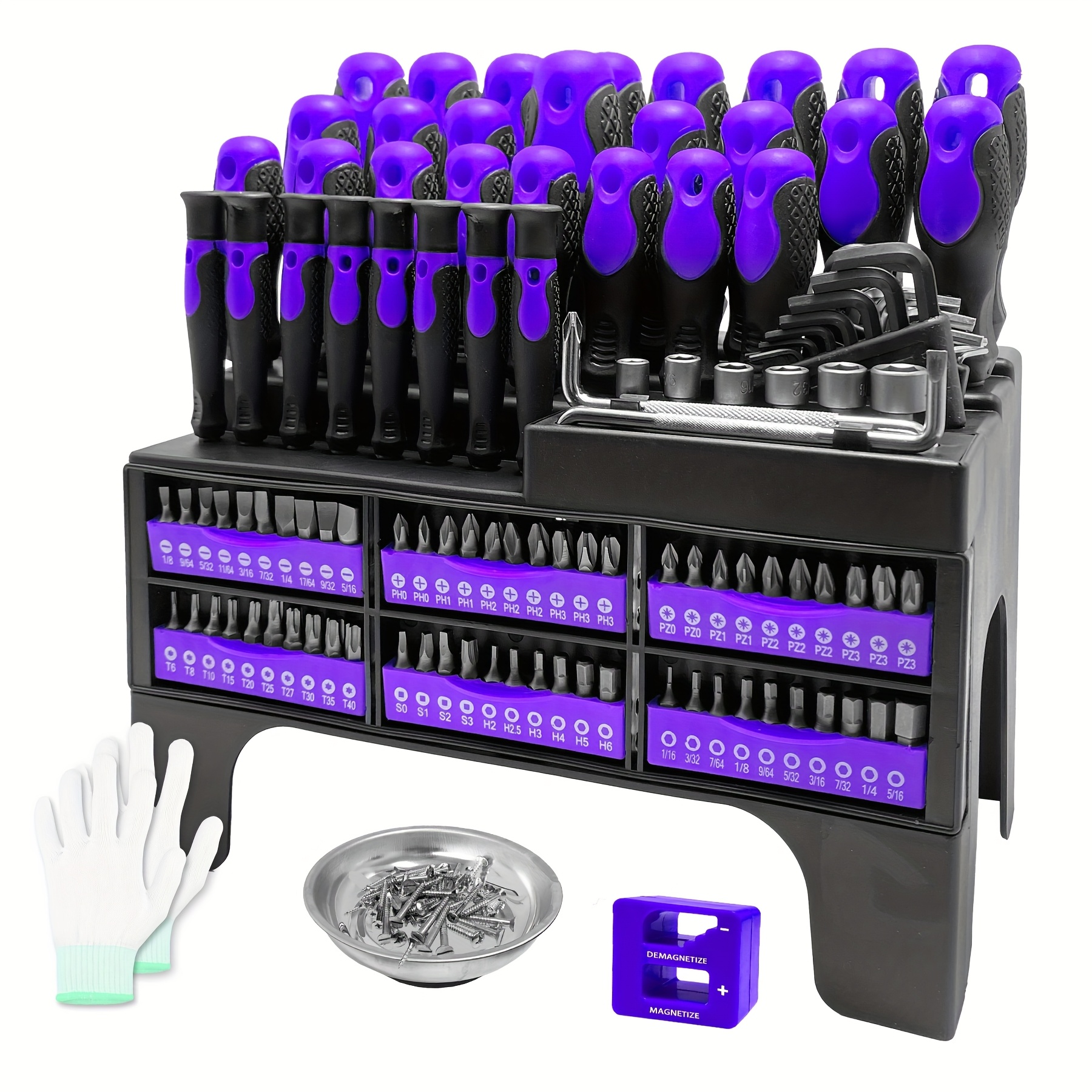 Power Tools For Construction Work - 118pcs Magnetic Screwdriver Set With Plastic