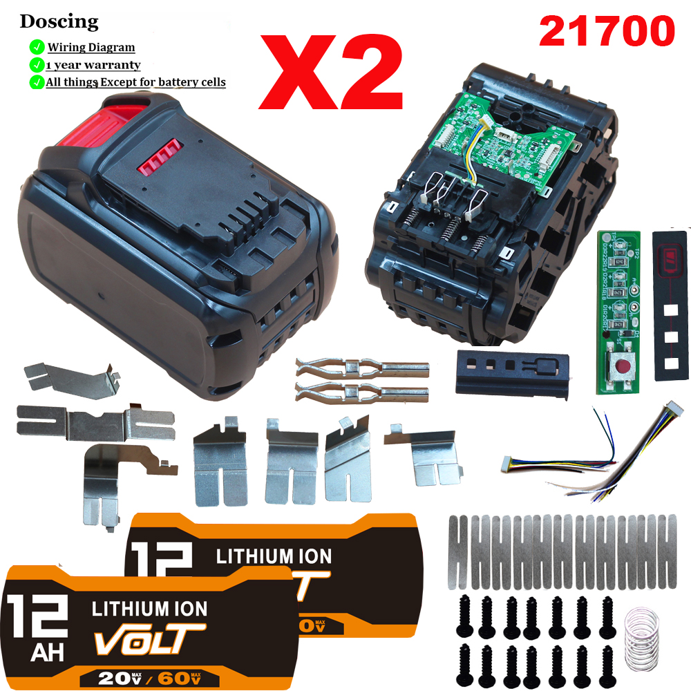 Power Tools Book - Doscing 15*21700 For Dewalt FlexVolt 120V