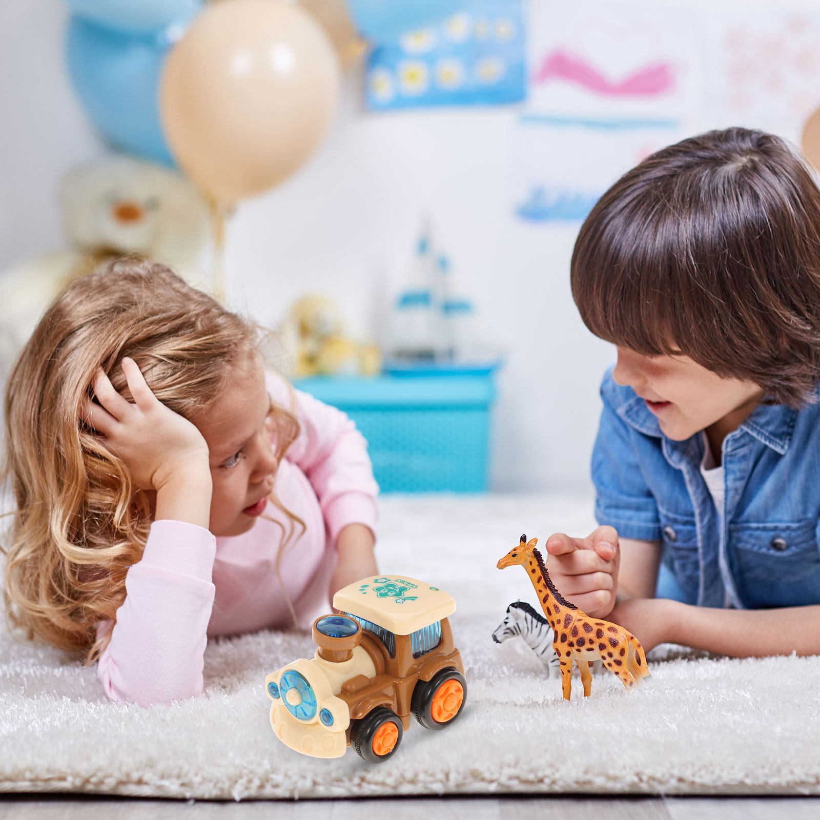 1Pcs Fun Cartoon Train Inertia - Power Tools Skills ulasan dan harga