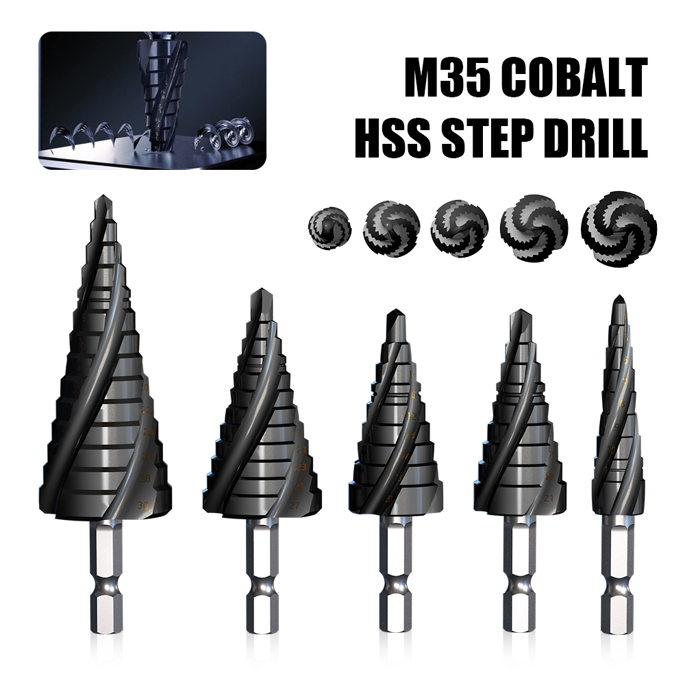 M35 Cobalt 4-Flute Step Drill  - Power Tools Kobalt ulasan dan harga