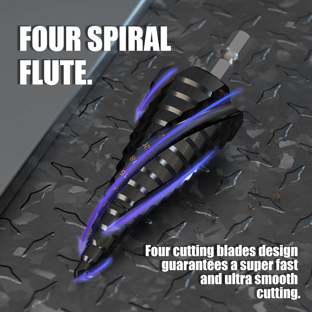 M35 Cobalt 4-Flute Step Drill  - Power Tools Kobalt ulasan dan harga