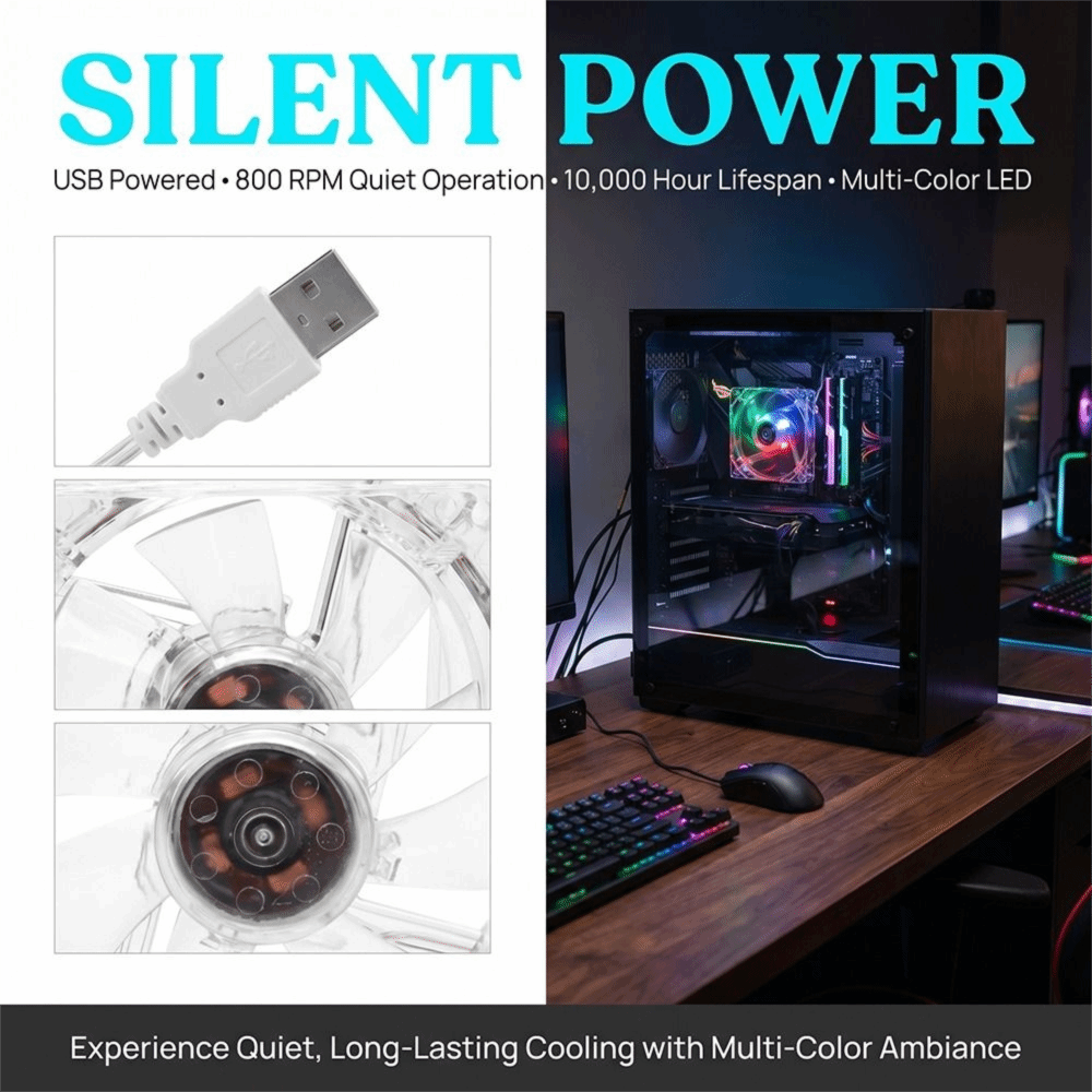 8cm Size USB Cooling Fan LED L - Power Tools Book ulasan dan harga