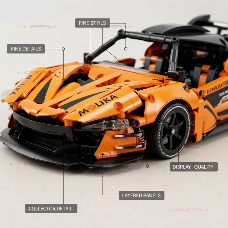 1200PCS Mechanical Sports Car  - Power Tools Skills ulasan dan harga