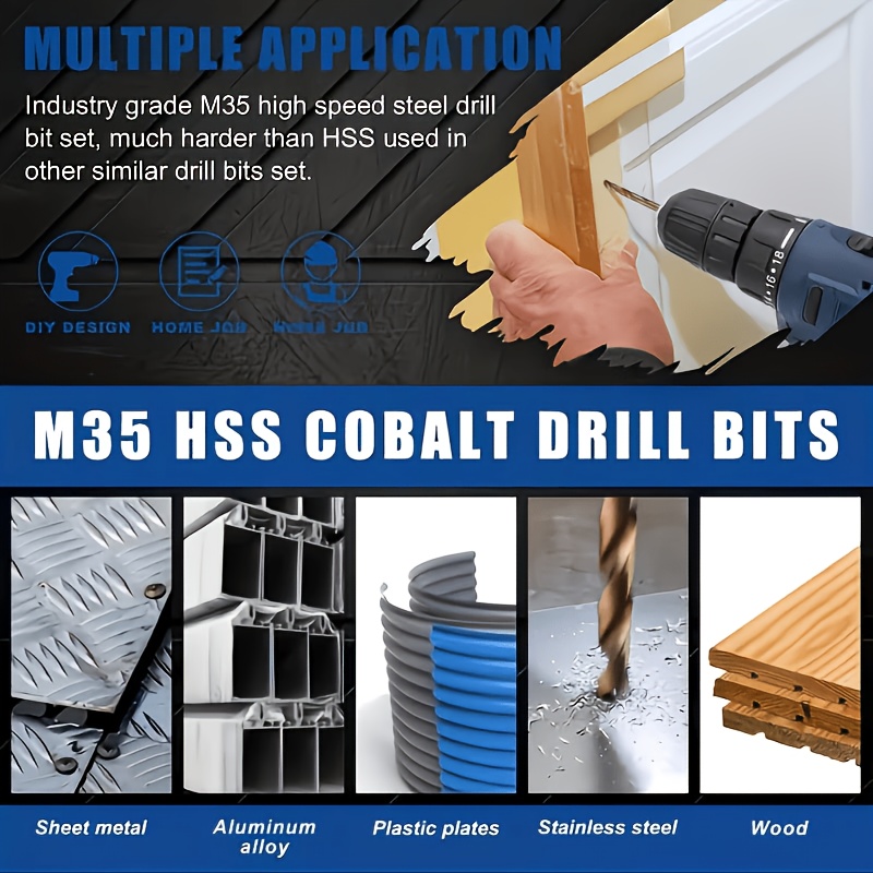 13Pcs M35 Cobalt HSS Drill Bit - Power Tools Kobalt ulasan dan harga