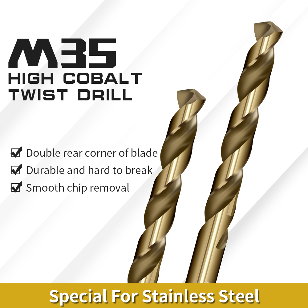 0.5-13mm HSS M35 Twist Drill B - Power Tools Kobalt ulasan dan harga