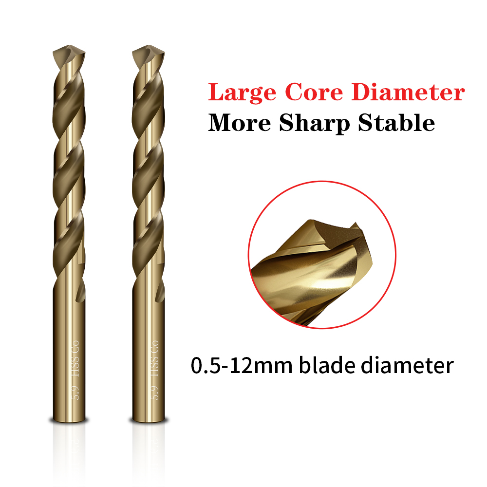 0.5-13mm HSS M35 Twist Drill B - Power Tools Kobalt ulasan dan harga