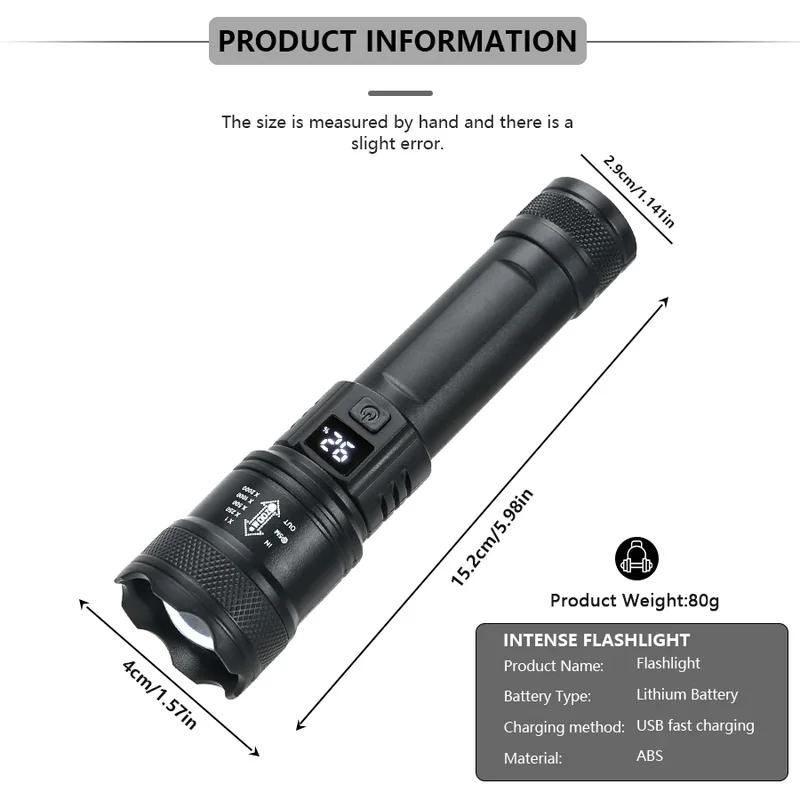 High Strong Power Led Flashlig - Power Tools Zoom ulasan dan harga